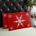 thumbnail image 4 of Red Christmas Throw Pillow Cover 16 x 24 Inch Decorative Pillow Cover Xmas Snowflake Winter Lumbar Pillowcase Seasonal Rectangle Cushion Case for Couch Sofa Bed Living Room, 4 of 7