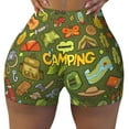 thumbnail image 2 of Honeii Camping 1 Print Women's Workout Shorts, Gym Shorts for Active Wear, Sports Shorts,Women's Running Shorts,Quick Dry Athletic Shorts-Large, 2 of 8