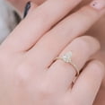 thumbnail image 2 of SOLITAIRE JEWELS 2.25CT Pear Hidden Halo Pave Moissanite Diamond Engagement Ring in 18K Solid Yellow Gold, 2 of 7
