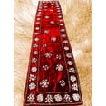 thumbnail image 2 of Luxury Red Velvet Table Runner with Gold Embroidered Beadwork, 16×72 Inches – Elegant Dining Table Decoration for Weddings, Parties & Festive Decor, 2 of 4