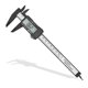 thumbnail image 1 of Digital Caliper, 150mm/ 6 Inch Accuracy Lcd Digital Vernier Caliper Gauge Carbon Fiber Electronic Micrometer Ruler Measuring Tool For Length Width Dep, 1 of 5
