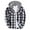 White, variant on Ccpelsie Long Sleeve Shirts for Men Fall Button Down Plaid Hoodie Jackets Casual Flannel Comfort Stylish Hooded Tops(Dark Green,L)