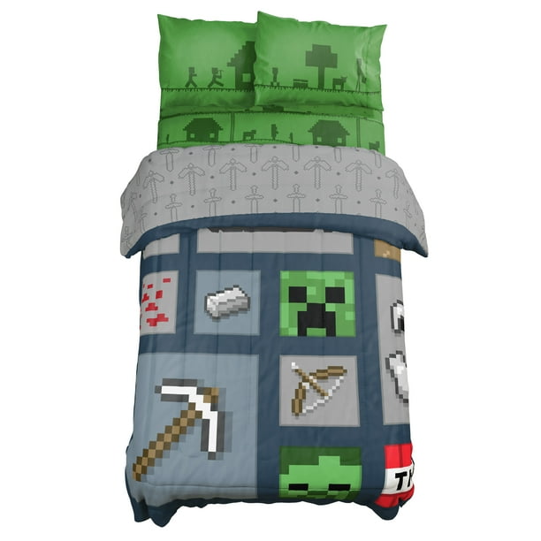 Minecraft Icon Adventure Twin Bed Set - Walmart.com ...