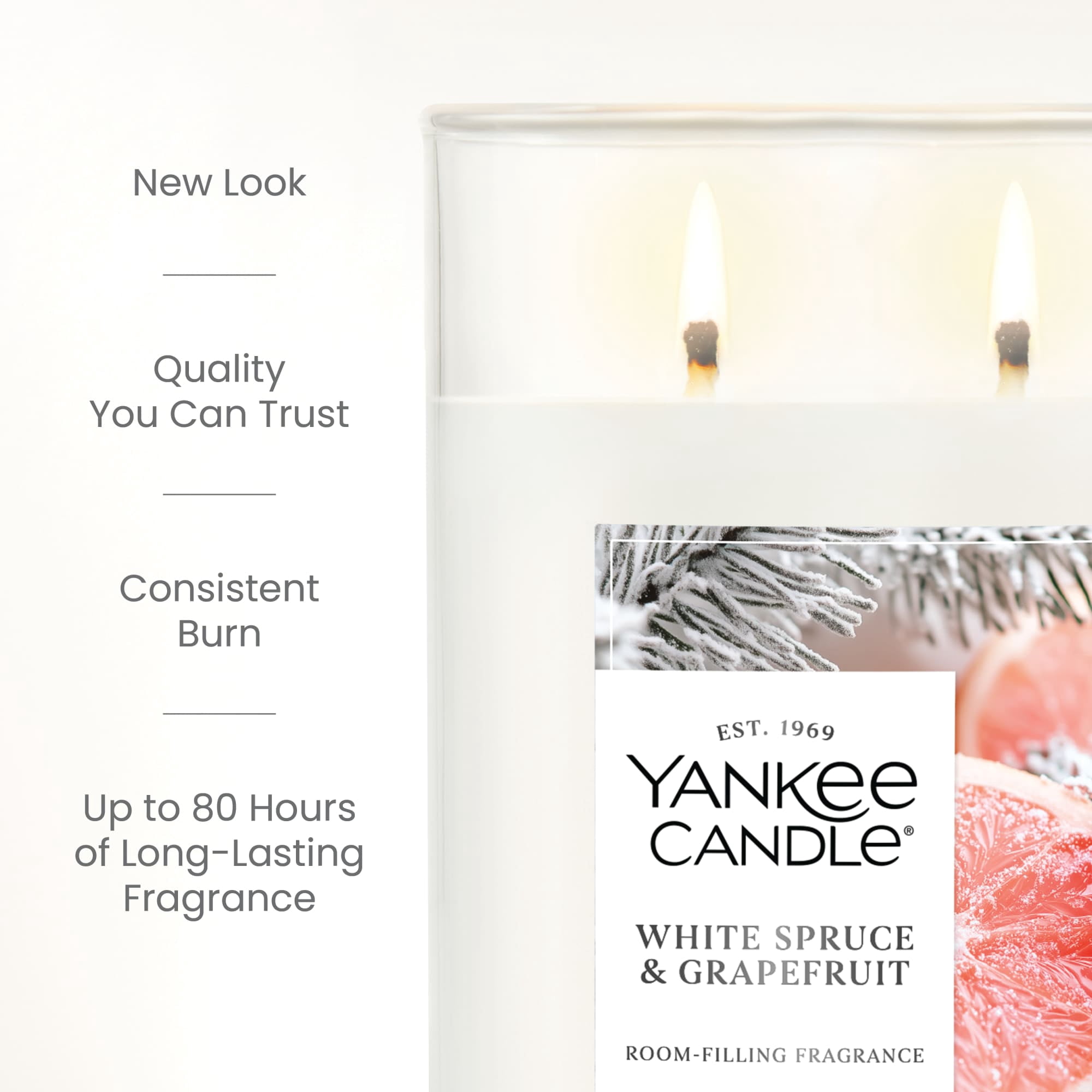 Yankee Candle White Spruce & Grapefruit Large Tumbler Scented Candles, 20 oz