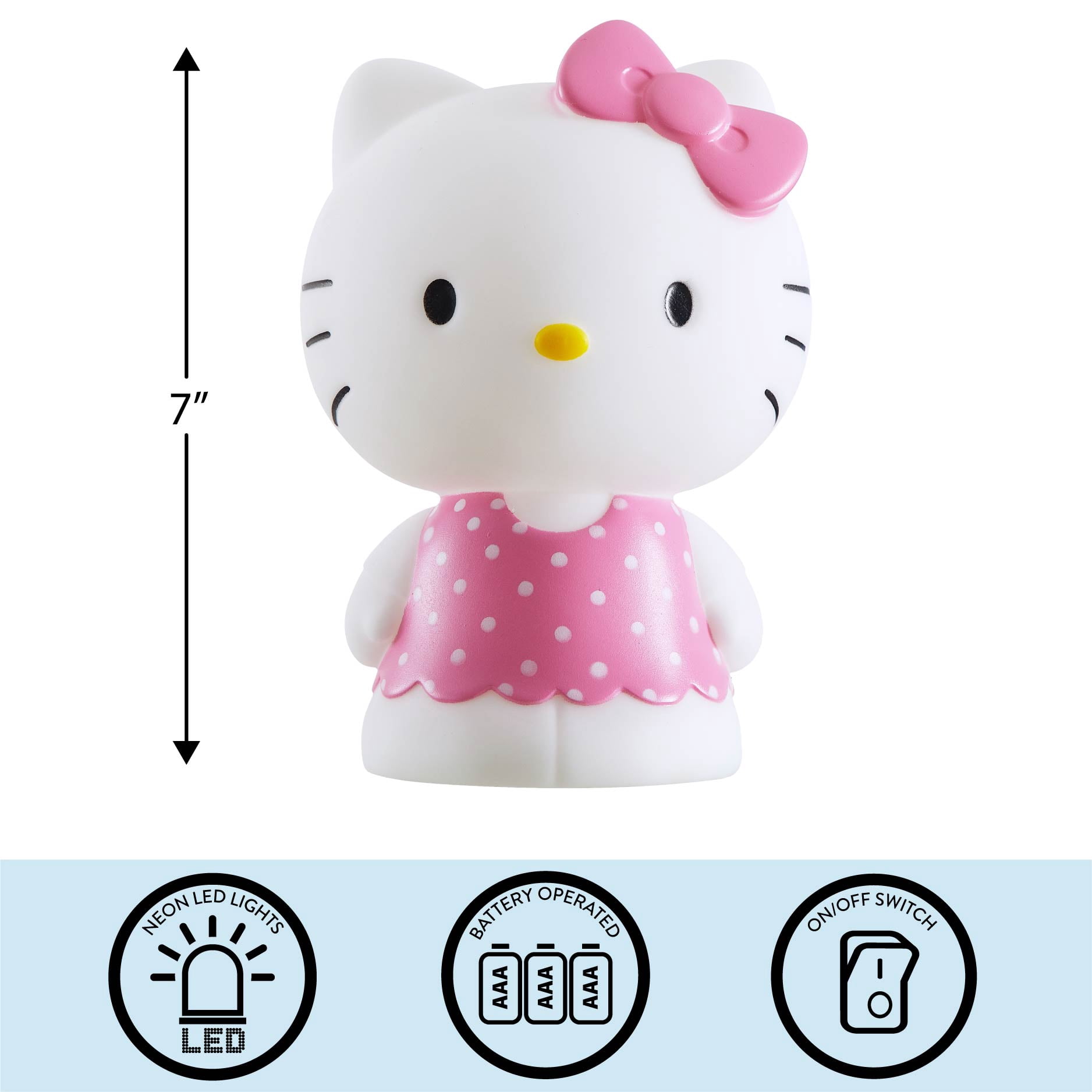 Hello Kitty LED Squishy Mood Light, White