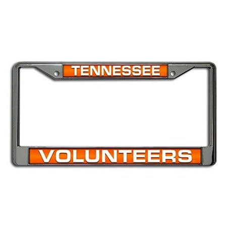 Rico Industries NCAA Tennessee Volunteers Laser Cut Inlaid Standard Chrome License Plate Frame
