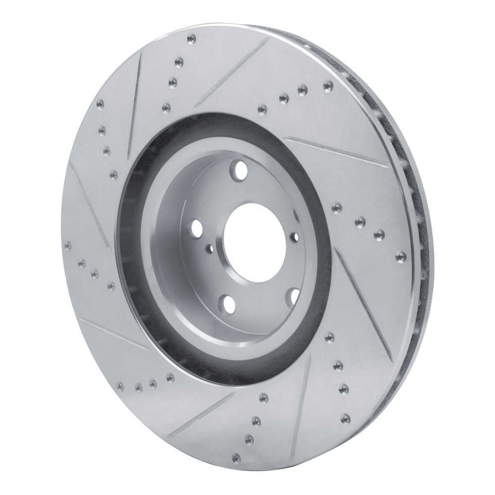 Dynamic Friction Company 631-75027D DFC Brake Rotor - Drilled And Slotted - Silver