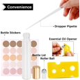 thumbnail image 3 of STONCEL 12PCS Essential Oil Roller Bottle Refillable Empty Glass Bottle with Stainless Steel Rollerball, the Refillable Glass Set Includes 1PC Opener and 2PCS Dropper, 3 of 8