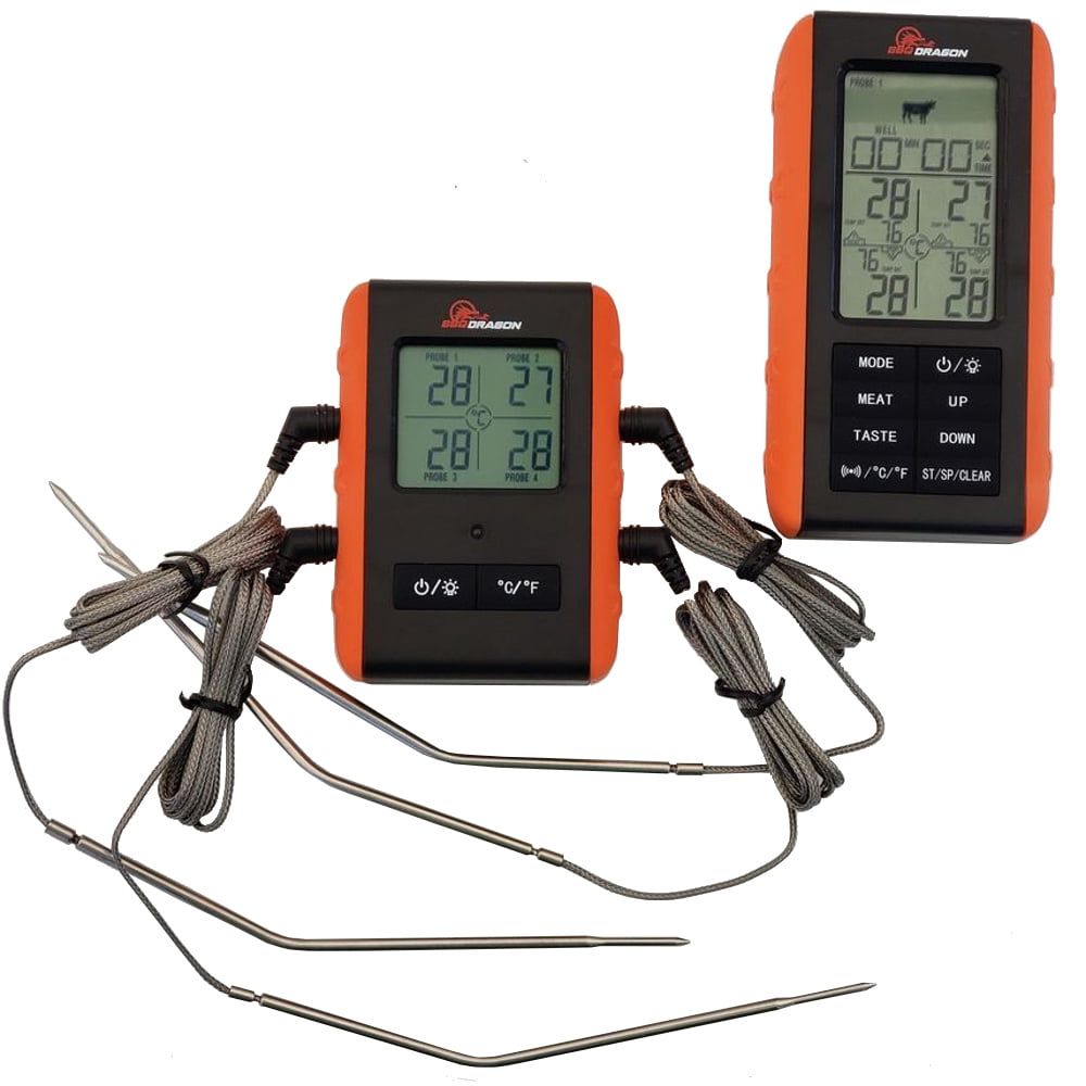BBQ Dragon Remote Wireless Meat Thermometer w/ 2 Probes - BBQD365