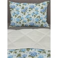 thumbnail image 3 of Flower Comforter & Sham Bedding Set, Hydrangea Flowers over Soft Background Wedding Bridal Design, 3 pcs Duvet Set Microfiber Filling Quilt, 5 Sizes, Pale Blue Reseda Green, by Ambesonne, 3 of 4