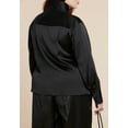 thumbnail image 2 of ELOQUII Women's Plus Size Deconstructed Neckline Blouse, 2 of 3