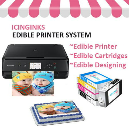 Icinginks Edible Photo Printer Bundle –Wireless Canon Printer with Free