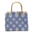thumbnail image 1 of Bolso de mano tejido a mano Soledad azul, 1 of 5