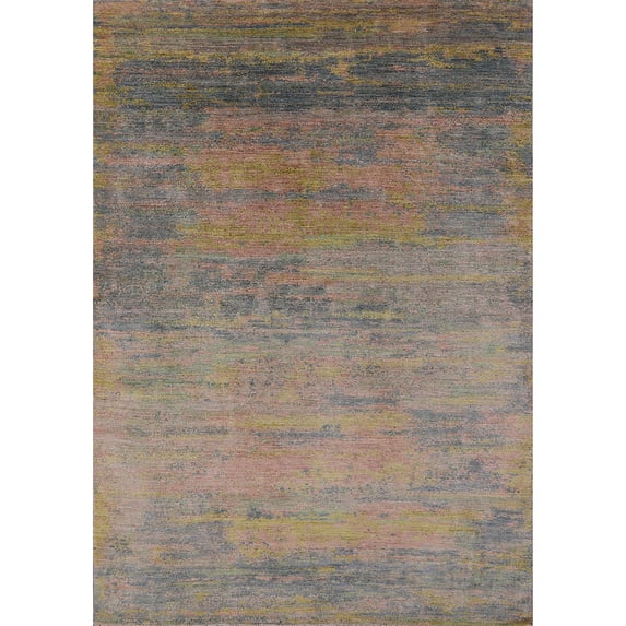 Ahgly Company Machine Washable Indoor Rectangle Industrial Modern Bullet Shell Brown Area Rugs, 6' x 9'