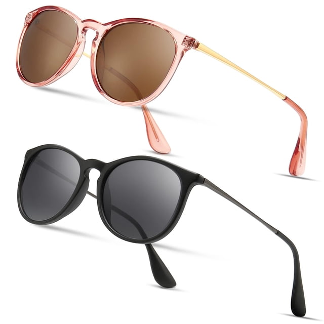 Gafas de sol SUNGAIT vintage redondas polarizadas UV400 para mujer y hombre