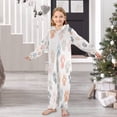thumbnail image 6 of Soft Big Kids Onesie Pajamas Cozy Loose-Fit Jumpsuits for kids with Pockets for Christmas Lounge & Play Watercolor Dog Paw Prints, 6 of 8