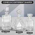 thumbnail image 5 of MakerFlo Whiskey Decanter 25 oz (750 mL), Pack of 6, Clear Glass, Ideal for DIY Crafts & Laser Engraving, 5 of 12
