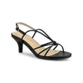 thumbnail image 1 of BLISSFUL STEP Women's Shoes Strappy Slingback Kitten Heel Sandals Black 9.5, 1 of 8