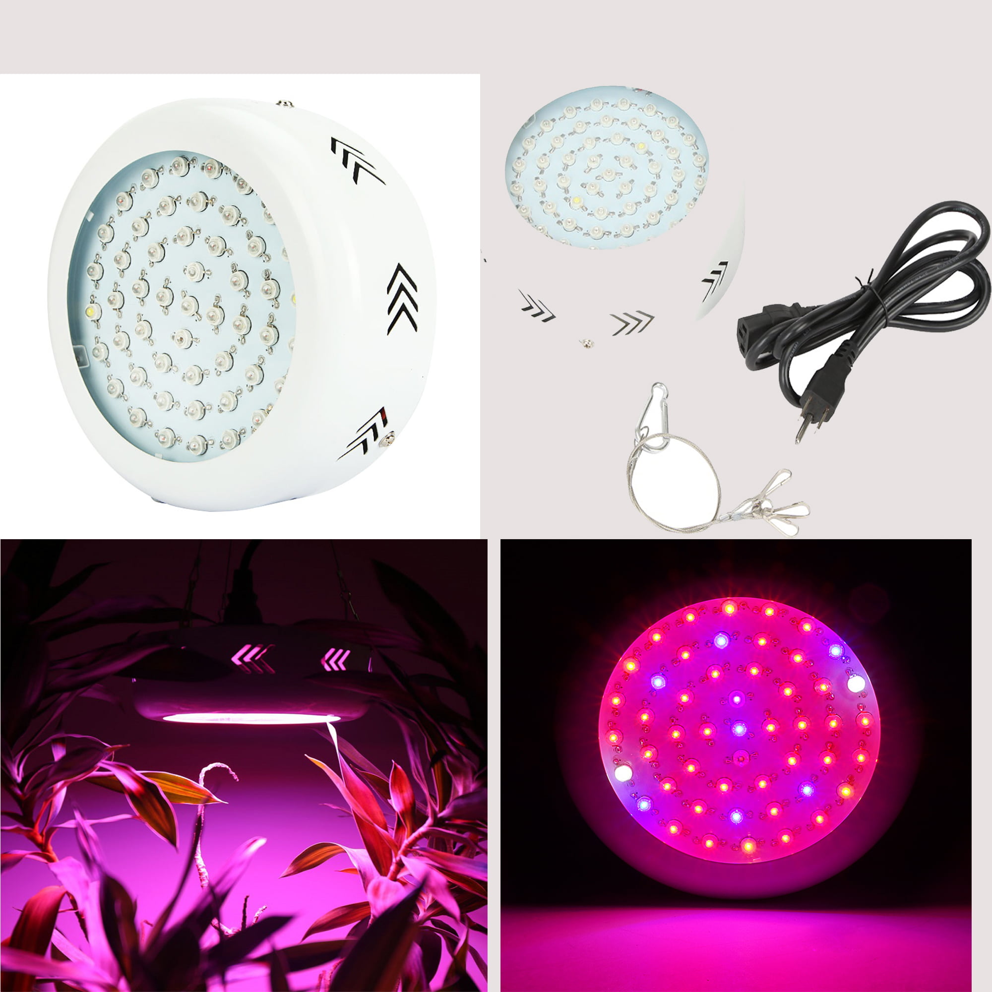 150W UFO LED Grow Light Full Spectrum Hydroponic Indoor Flower Plant Panel Lamp 