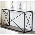 thumbnail image 2 of Steve Silver Skyler White Marble Top Rectangle Sofa Table, 2 of 5