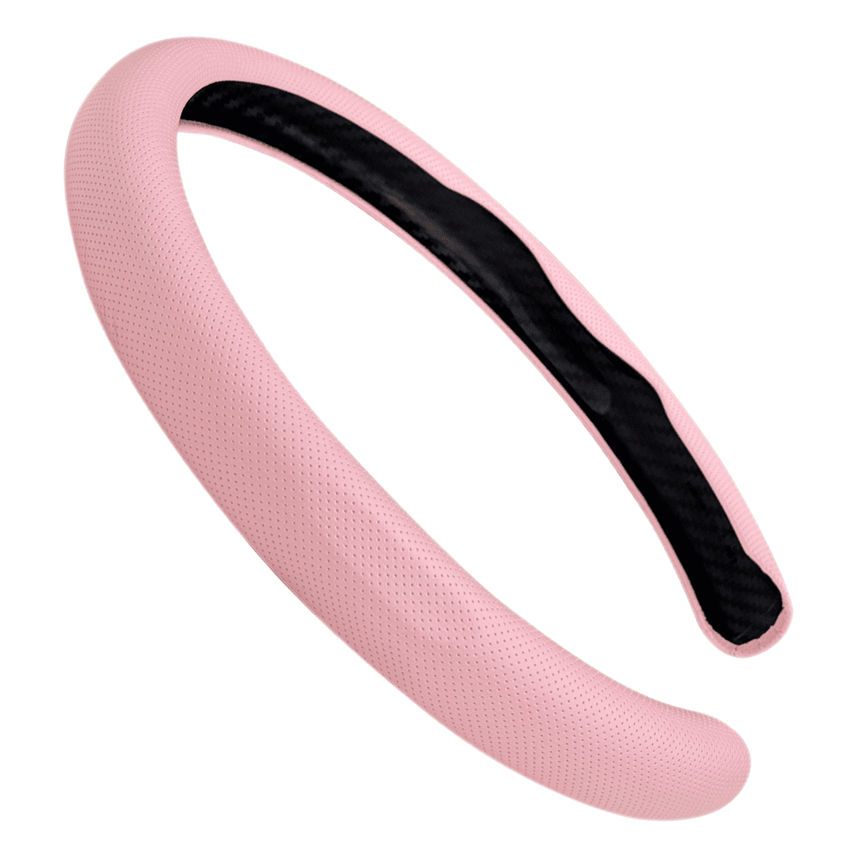 Pink Car Steering Wheel Cover Nappa Leather Non-Slip Clip on Breathable Universal fit 14½ to 15 inches Car Pickup SUV