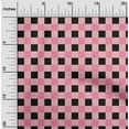 thumbnail image 1 of oneOone Polyester Lycra Medium Pink Fabric Gingham Check Craft Projects Decor Fabric Printed By The Yard 56 Inches Wide, 1 of 4