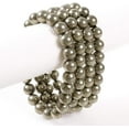 thumbnail image 3 of Angelstones Natural Pyrite Gemstone 8mm Round Beads Stretch Bracelet 7 Inch Unisex, 3 of 3