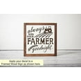 thumbnail image 3 of Always Kiss Your Farmer Goodnight Wall Vinyl Decals Lettering Sticker Master Bedroom Décor Quote, 12x12, Chocolate Brown, 3 of 5