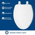 Bemis Ashland Modern Wood Toilet Seat with Decorative Edge, Slow Close