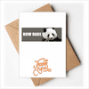 Threatening Panda Art Deco Fashion Thank You Cards Envelopes Blank Note
