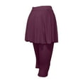 thumbnail image 5 of Yubnlvae A-Line Split Hem Culottes - Summer Casual Skirt Pants for Beach, Market, Or Daily Wear, 2025 Women's Tennis Skort Yoga Leggings with Skirt Scrunch Butt Lifting Gym Athletic Shorts, Wine, M, 5 of 7