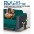 thumbnail image 2 of Protector de muebles para sofá para gatos, 78 x 15.7 pulgadas, alfombrillas autoadhesivas para rascar gatos, almohadillas para orejas recortables para pared, esquina, torre de gato y, 2 of 7