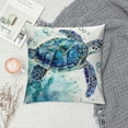 thumbnail image 2 of Leisuo Sea Turtle Throw Pillow Cover Summer Ocean Beach Theme Decor Cushion Case Super Soft Marine Animals Decorative Pillow Covers for Home Sofa Couch, 2 of 5