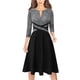 thumbnail image 1 of Vestido VFSHOW negro negro negro con cremallera frontal teñido en hilo de tweed con cremallera en la parte delantera, 1 of 7