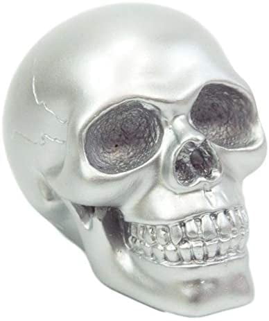 Chrome Plated Silver Skull Figurine Statue Skeleton Halloween 