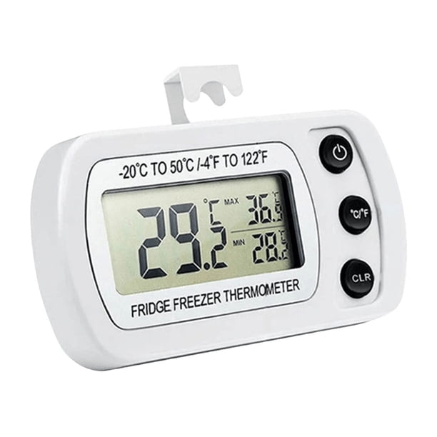Termómetro Digital para refrigerador, congelador, resistente al agua, para el hogar, bares, cafetería, color blanco