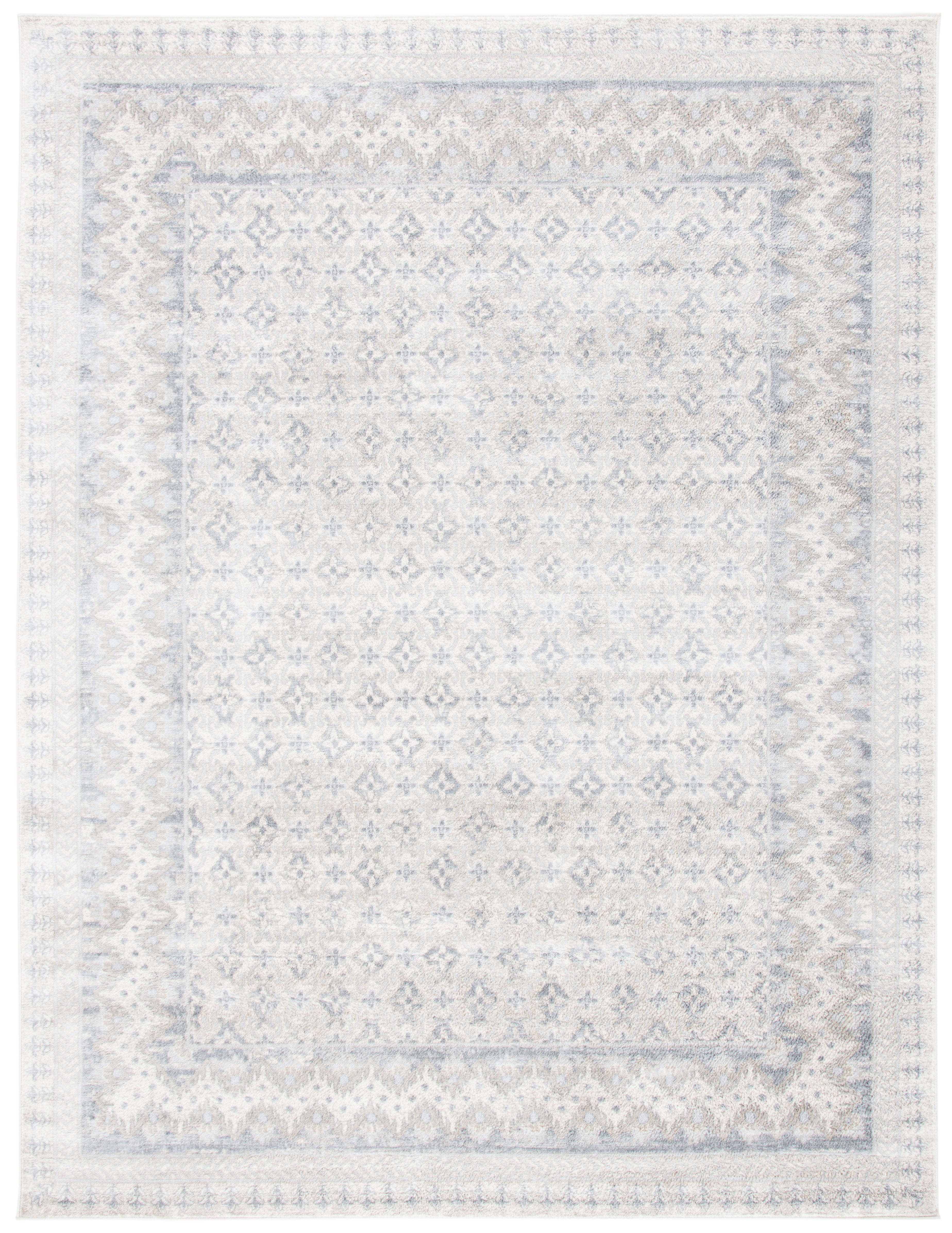 SAFAVIEH Brentwood Dory Geometric Area Rug, Ivory/Gray, 11' x 15'