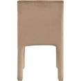 thumbnail image 2 of Pemberly Row Contemporary Beige Velvet Dining Chair (Set of 2), 2 of 11