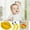 Yellow, variant on RuiJiao 3Pcs Monkey Children's Dinner, with Lids for Babies and Toddlers Dinnerware Stays Put, Divided Design for Picky Eaters, Microwave and Dishwasher Friendly