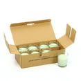 thumbnail image 6 of Hosley Set of 8, Clear Glass Filled Fresh Bamboo Fragrance Votive Candles, 6 of 8