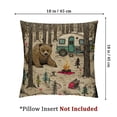 thumbnail image 4 of Acheng Throw Pillow Covers Camp Funny Map with Nature Landscape Camping and Cute Animals in The Forest Home Decor Pillowcase,Set of 2 White(Two Sides Print) 20x20in, 4 of 7