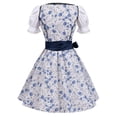 thumbnail image 6 of TAIAOJING Oktoberfest Women Dirndl Dresses Plus Size German Square Neck Apron Girl Bavarian Dress for Carnival, 6 of 6