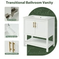 thumbnail image 3 of EUROCO 30" Bathroom Vanity with Ceramic Sink,Modern Bathroom Sink Cabinet with Open Shelf,Lager Storage,Solid Wood Frame Bathroom Vanities, 3 of 8