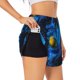 thumbnail image 1 of Balery Sports Tennis Ball Pantalones cortos deportivos para mujer con forro y dos bolsillos, elásticos, para entrenamiento, gimnasio, yoga-Medium, 1 of 7