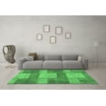 thumbnail image 3 of Ahgly Company Indoor Round Patchwork Emerald Green Transitional Area Rugs, 8' Round, 3 of 4