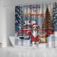 thumbnail image 4 of Santa is Coming Australian Shepherd Merry Christmas Xmas Noel Truck Tree Shower Curtain Aussie Dog Lover Gifts Waterproof Bathroom Bathtub Curtain - 02023, 4 of 5