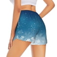 thumbnail image 3 of Disketp Christmas Snowflakes Print Women's Shorts Workout Shorts for Athletic Gym Running Shorts with Phone Pockets XX-Large, 3 of 8