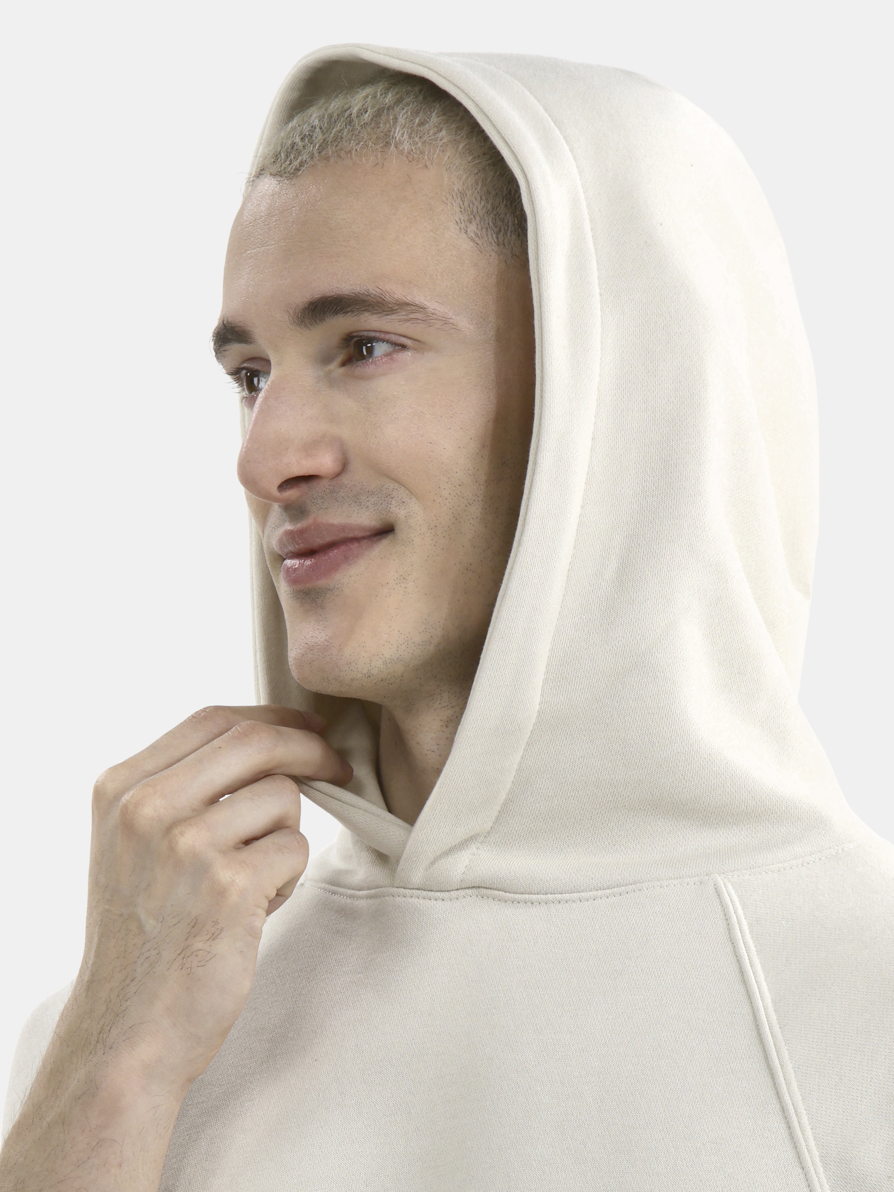 No Boundaries French Terry Pullover Hoodie with Short Sleeves, Men's and Big Men's