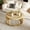 Natural, variant on WanKaMom Round Wooden Coffee Table for Small Apartment, Rattan Wicker Side Table Set, Bohemian Style Open Frame Design, Solid Wood Legs, Lightweight & Easy Assembly
