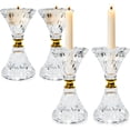 thumbnail image 1 of Portavelas de Cristal Set de 4 para Velas de Pilar | Decoración Elegante para Bodas, Mesas, Fiestas y Ventanas, 1 of 7